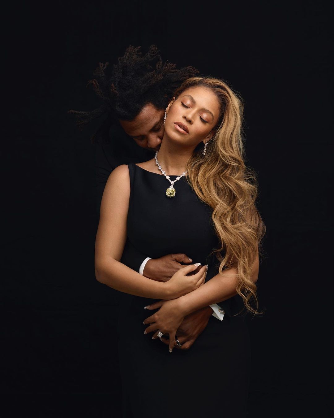 Jay-Z e Beyoncé em ensaio para a Tiffany & Co, em post no Instagram de 14 de setembro de 2021 — Foto: Instagram (@beyonce) / Reprodução