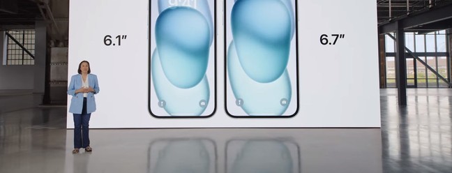 iPhone 15 terá dois tamanhos: 6.1 polegadas e 6.7 polegadas — Foto: Reprodução/Apple