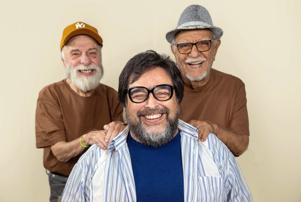 Renato Borghi e Amir Haddad vão comemorar no palco os 70 anos de amizade em "Haddad e Borghi: Livres em Cena", espetáculo dirigido por Eduardo Barata, — Foto: Divulgação