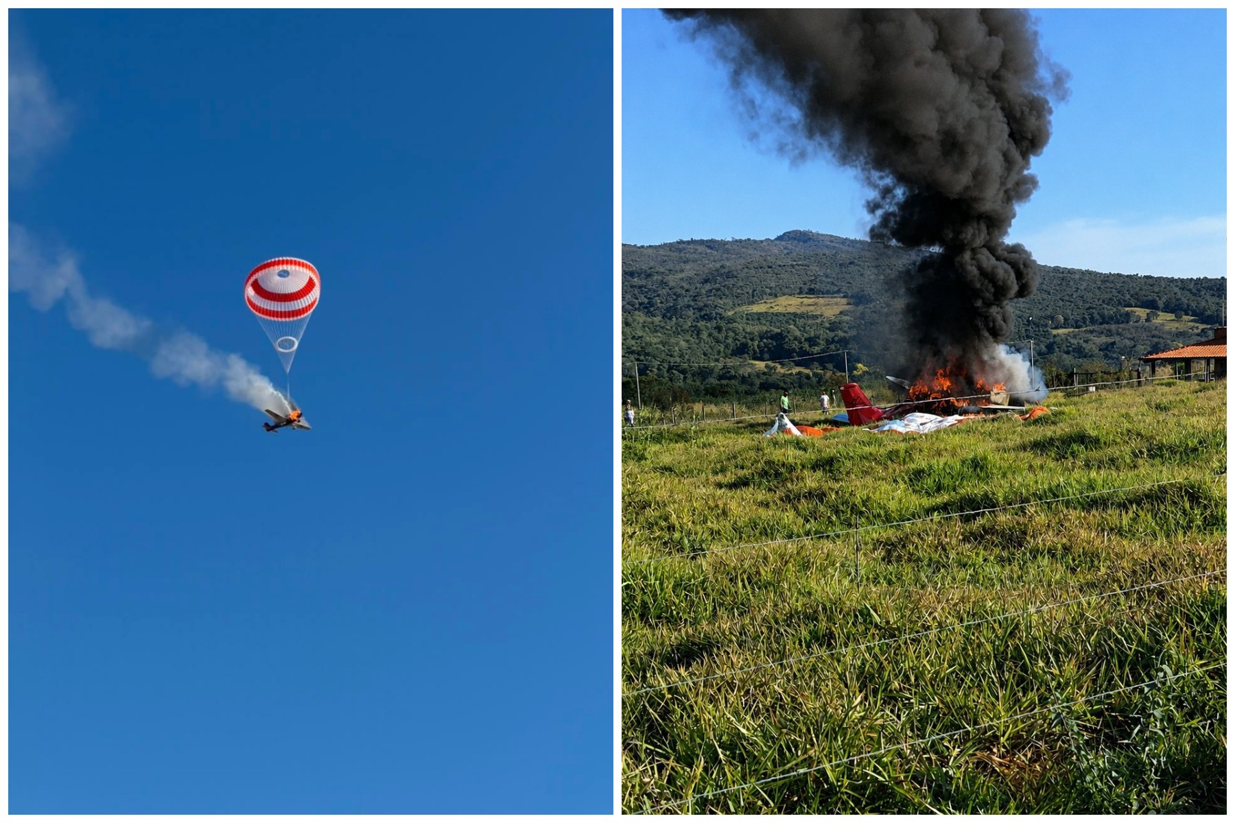 Queda de ultraleve em Serra Azul: paraquedas da aeronave evita tragédia após pane e princípio de incêndio - QTU Questões do Universo