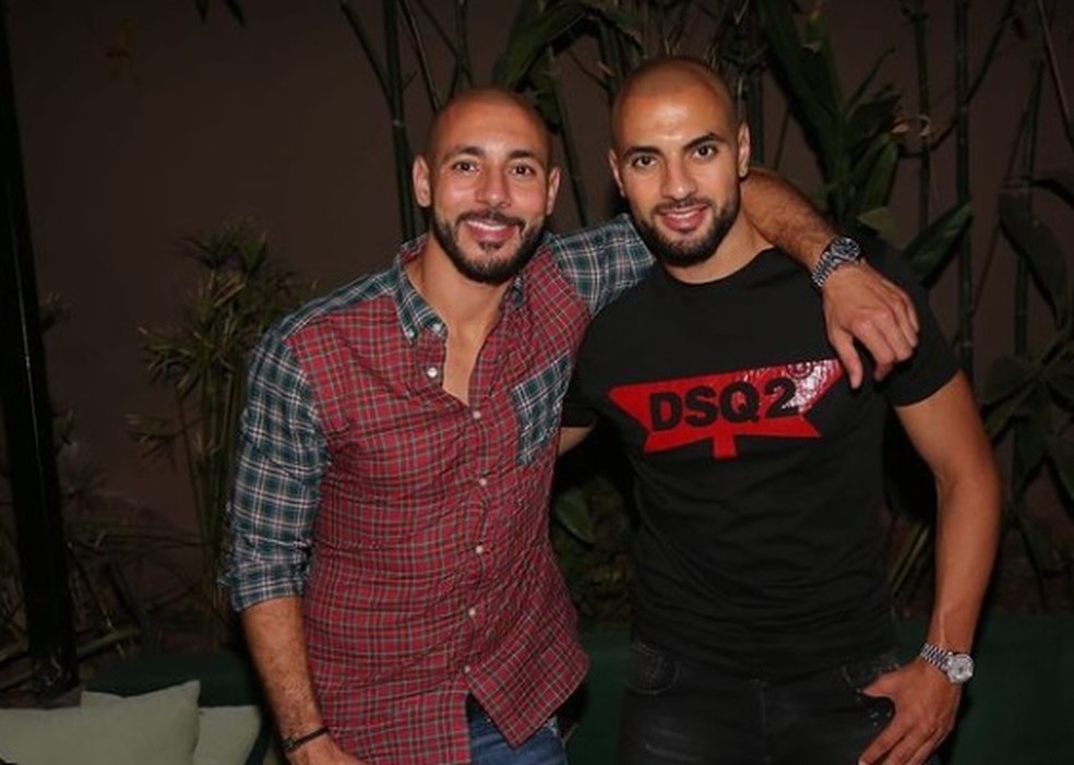 Nordin (à esquerda) e Sofyan Amrabat antes da Copa do Mundo de 2022: irmão mais velho é inspiração do volante marroquino — Foto: Reprodução/Instagram