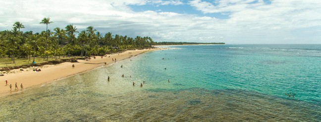 Praia de Taipu de Fora, a mais famosa da Península de Maraú, no sul da Bahia - Márcio Filho / Ministério do Turismo