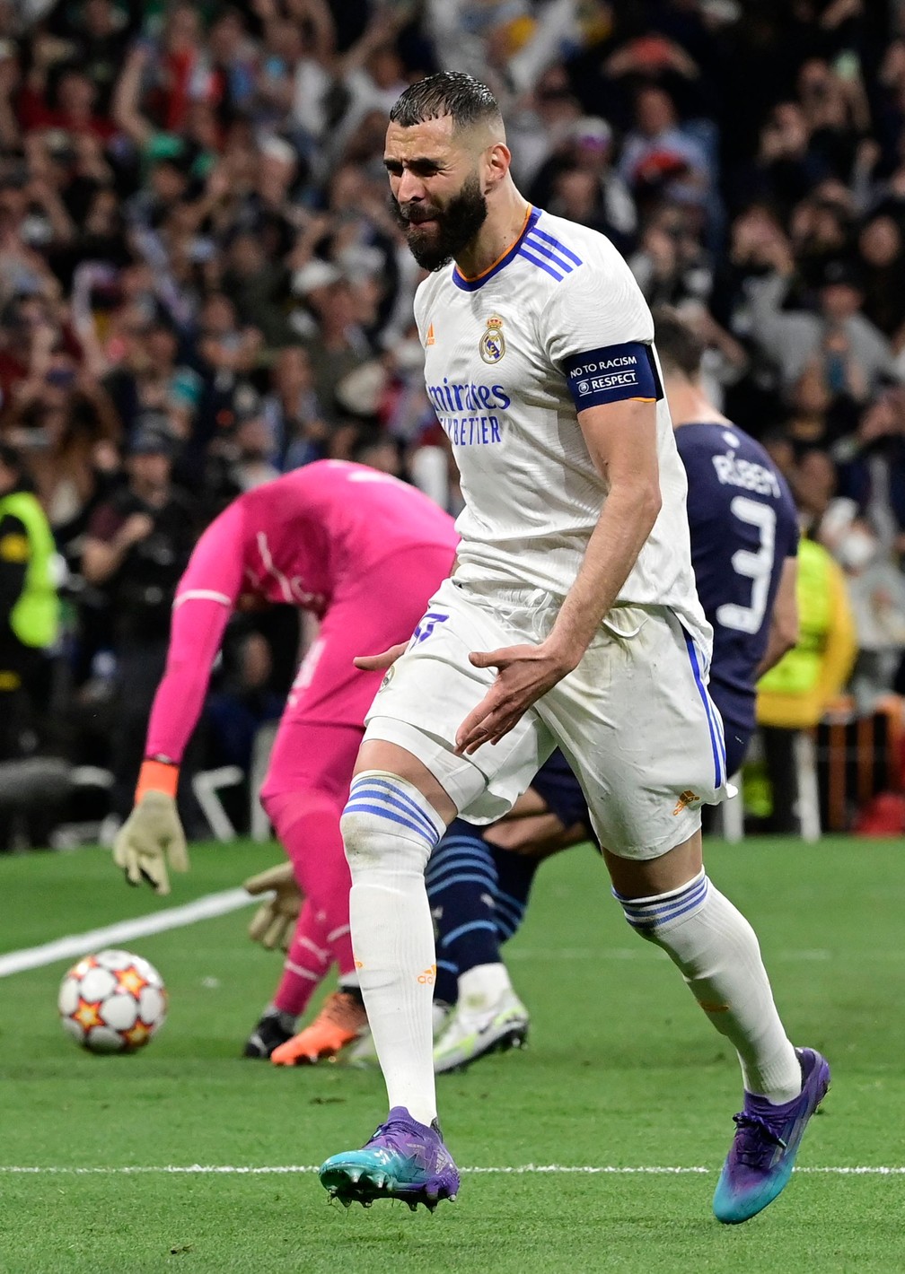 Real Madrid venceu o Manchester City em 2021/22 — Foto: JAVIER SORIANO / AFP