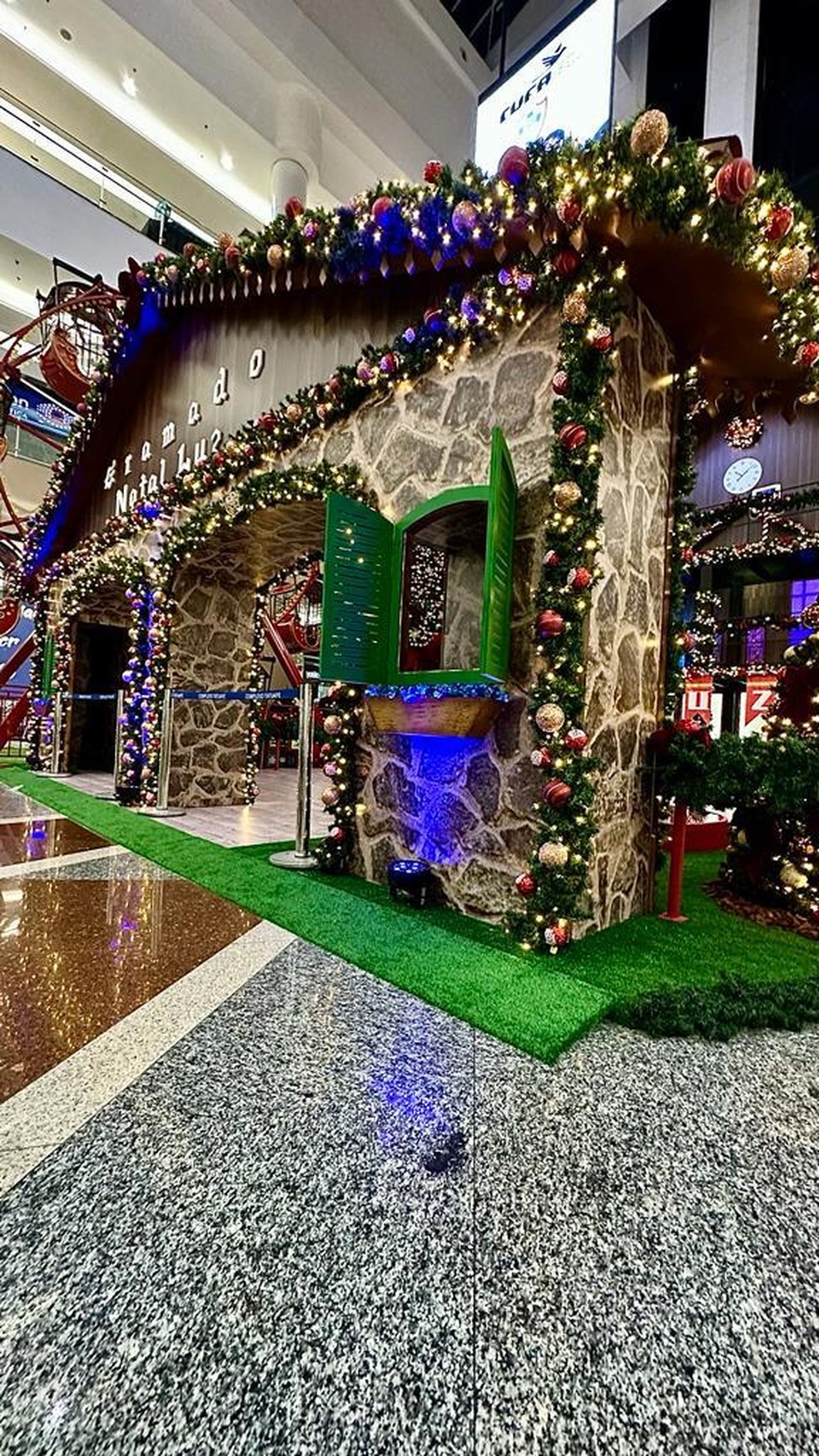 No Nova América, a decoração é inspirada no famoso Natal de Gramado — Foto: Divulgação