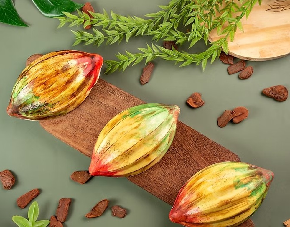 Ovos de cacau produzidos para Páscoa 2025 — Foto: Divulgação Caramelle Lu