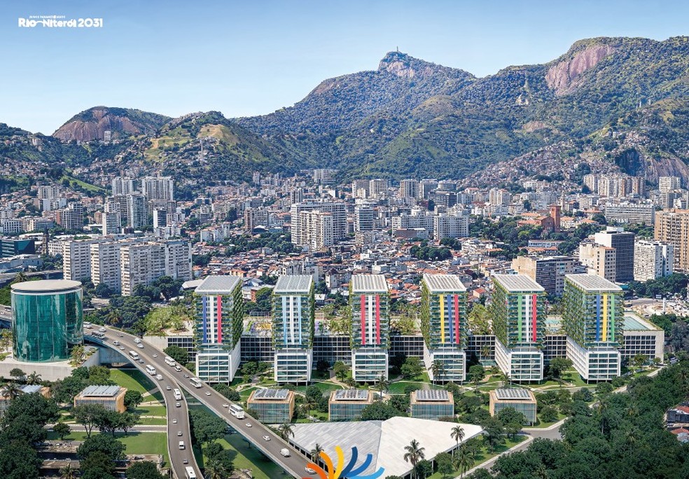 Croqui do projeto da Vila do Pan 2031, na Zona da Leopoldina — Foto: Reprodução