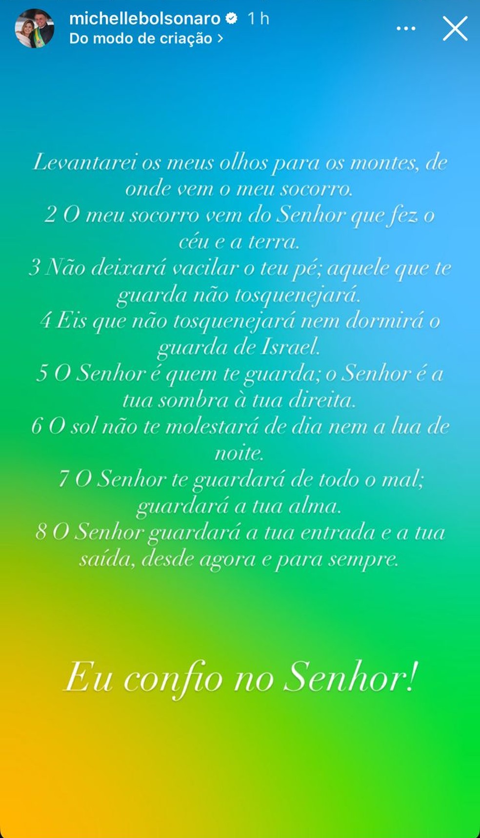 Michelle Bolsonaro se manifesta no Instagram após prisão de Bolsonaro — Foto: Reprodução
