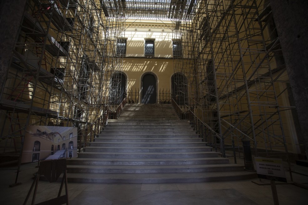 BNDES anuncia novo aporte de recursos para a reconstrução do Museu Nacional/UFRJ. — Foto: Alexandre Cassiano