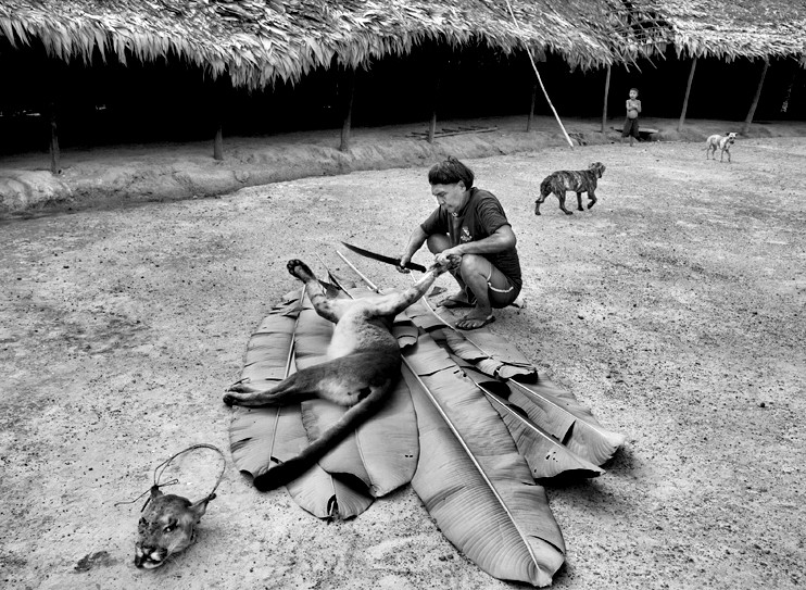Registro de Sebastião Salgado da etnia ianomâmi, na Amazônia, em 2014 — Foto: Agência O Globo/Sebastião Salgado
