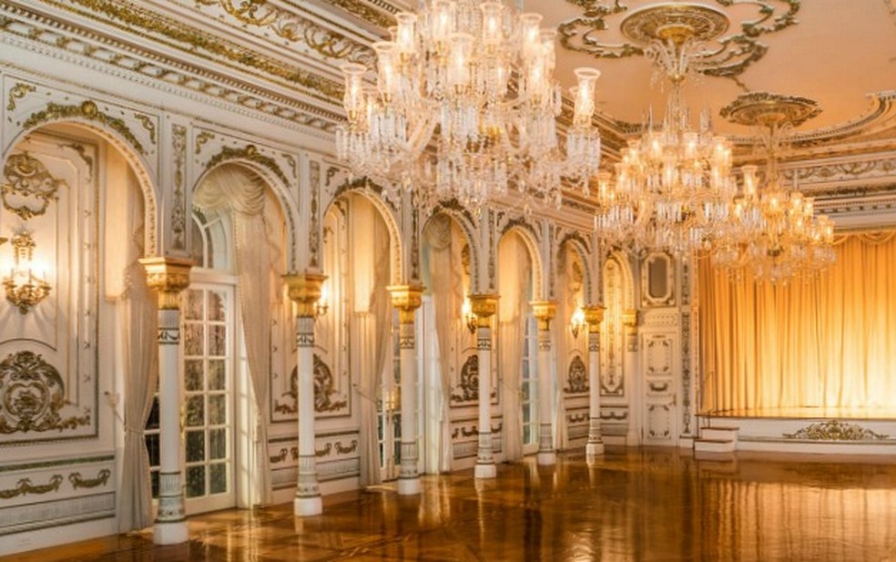 Grande Salão de Baile Donald J. Trump, em Mar-a-Lago — Foto: Reprodução