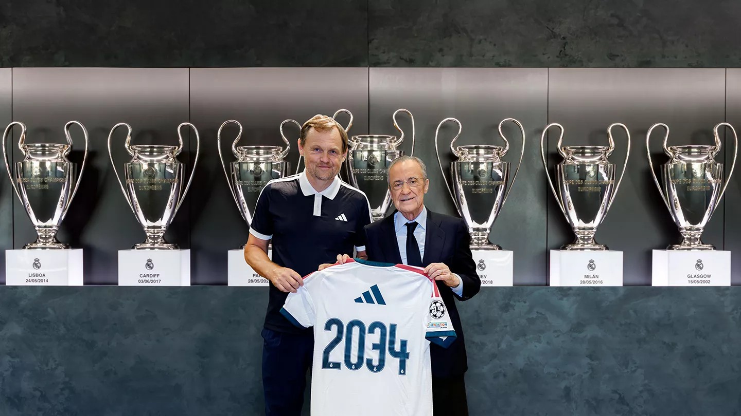 Real Madrid renova contrato com a adidas até 2034 e amplia p