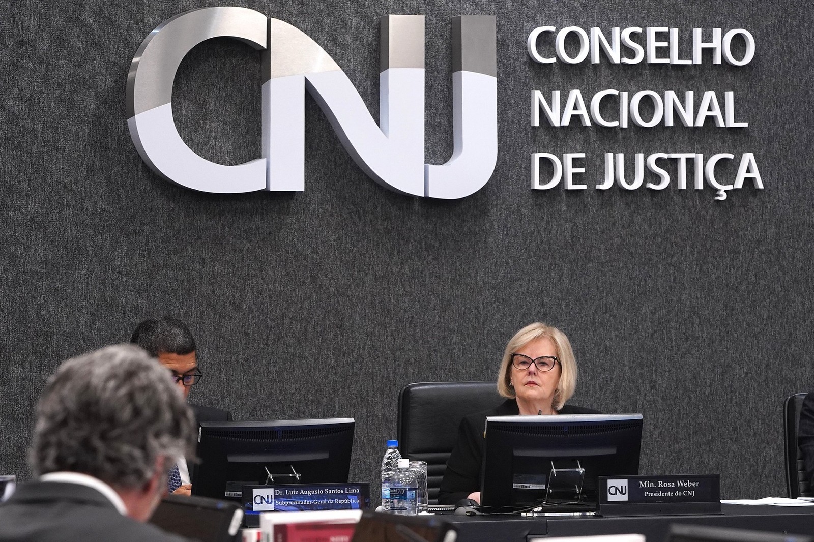 Reunião do Conselho Nacional de Justiça presidido pela ministra Rosa Weber — Foto: Divulgação/CNJ