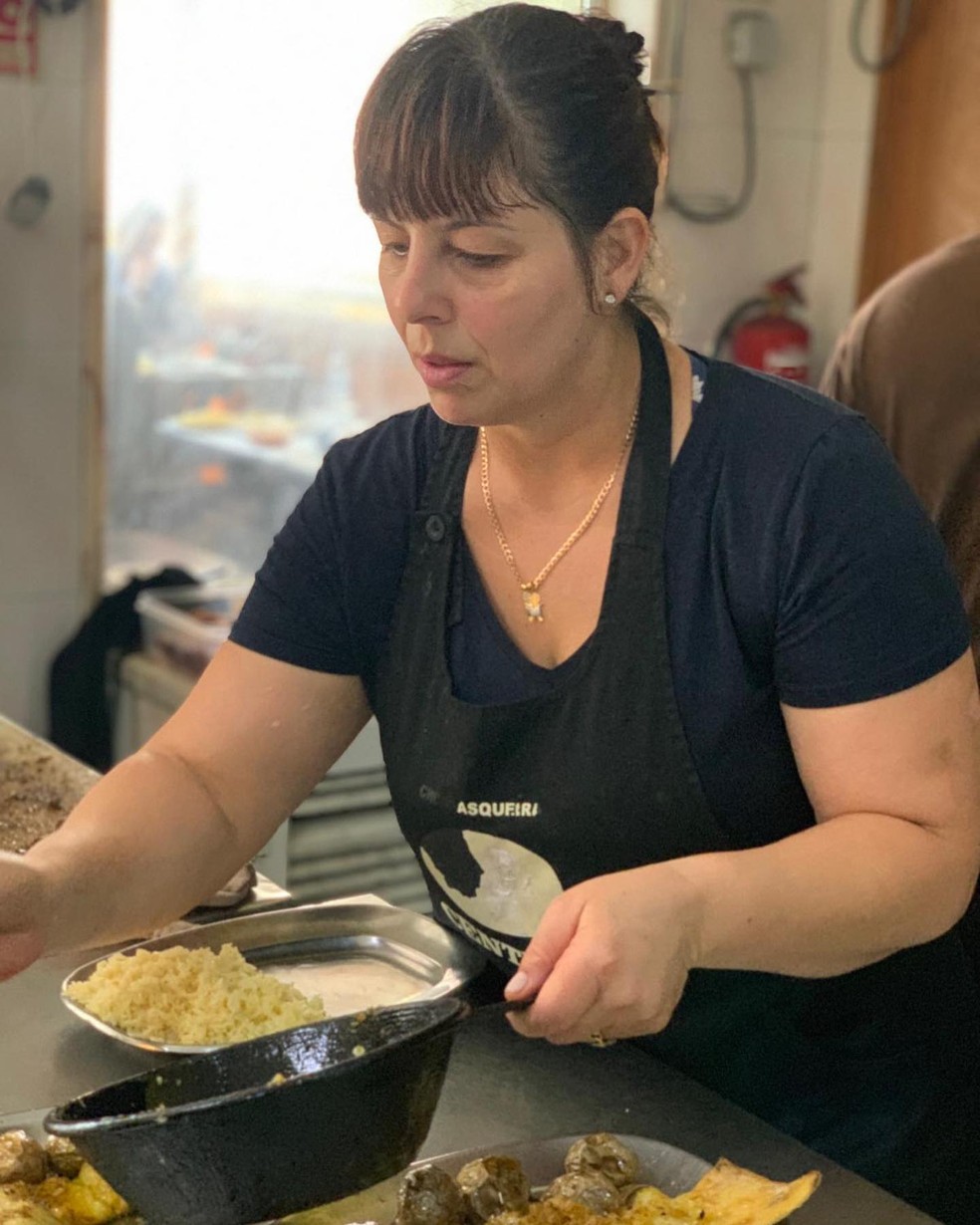Dona do restaurante, em Sintra, Isabel Cadete relata um prejuízo de € 2 mil (R$ 12 mil) — Foto: Arquivo pessoal
