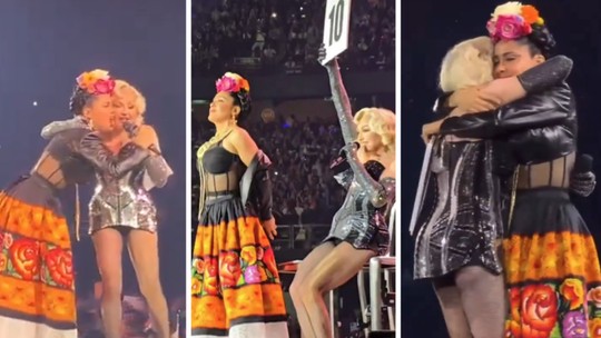 Show de Madonna: vídeo com Salma Hayek mostra caminho que convidados fazem nos bastidores para chegar até cantora no palco