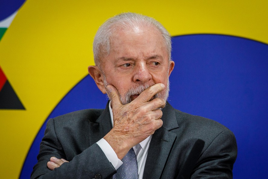 O presidente Lula em evento no Palácio do Planalto. Taxa de insatisfação com rumos do país ultrapassa 50%