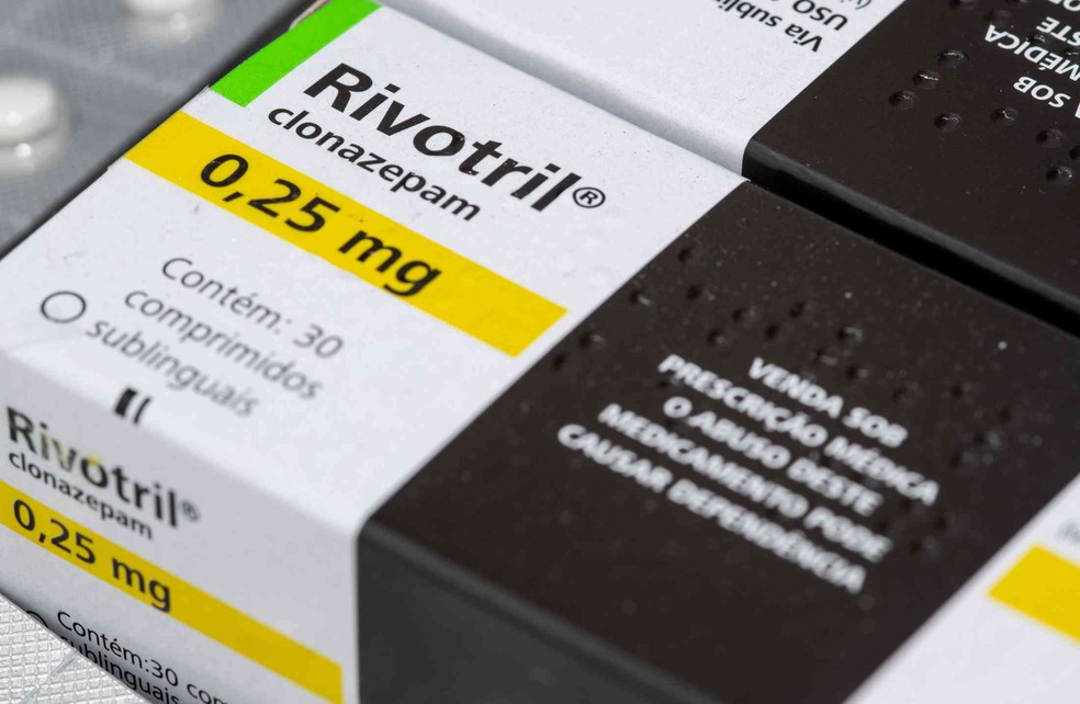Popularmente chamado pelo nome comercial Rivotril, o Clonazepam é usado para tratamento e prevenção de convulsões e distúrbios epilépticos — Foto: Reprodução