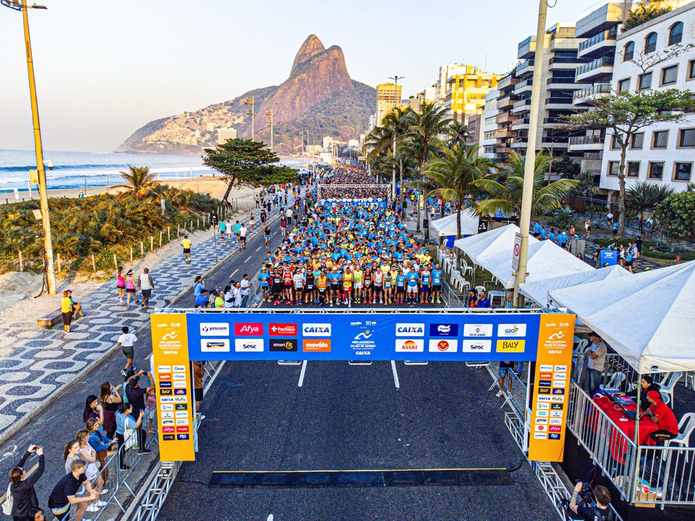 Meia Maratona Internacional do Rio de Janeiro, em 2024: evento de 2025 vai exigir maior controle de saúde — Foto: Carol Salerno/Fotop