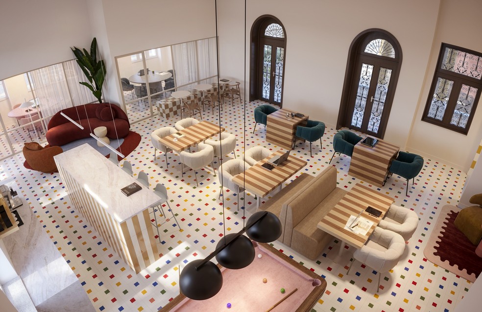 Projeção de "hub" criativo de empreendimento da incorporadora Performance na Gávea, Zona Sul do Rio — Foto: Reprodução