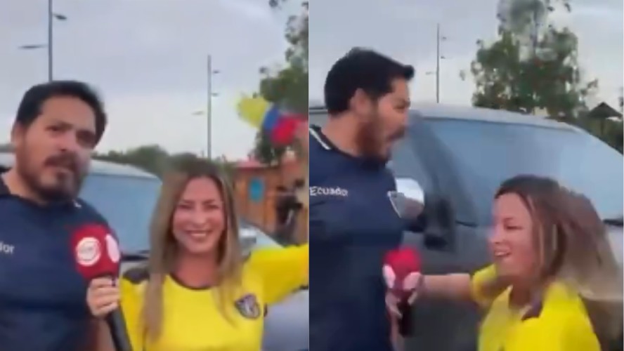Repórter é atropelada ao vivo em cobertura da Copa do Mundo; veja vídeo