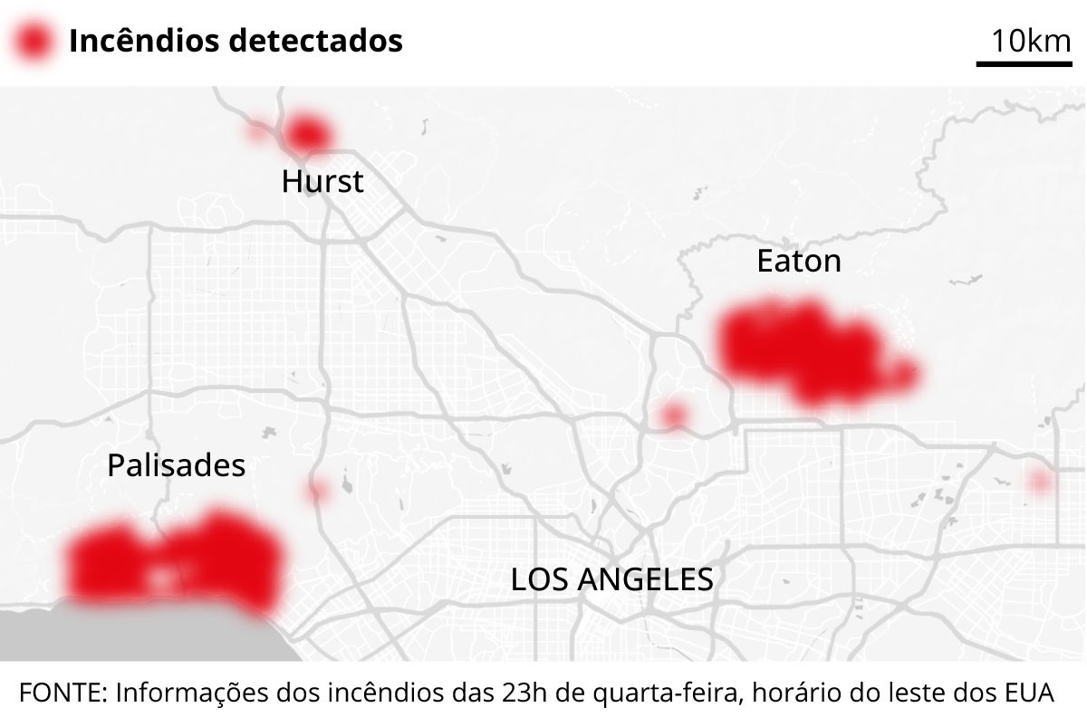 Incêndios em Los Angeles: Registros do 911 mostram que alertas poderiam ter sido emitidos 4 horas antes, diz jornal