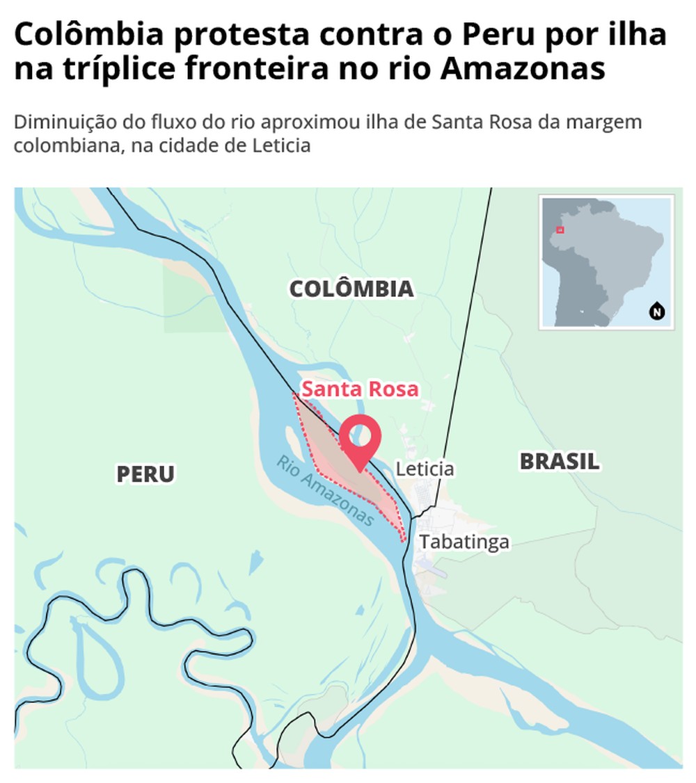Santa Rosa de Loreto: Peru rejeita bandeira colombiana em ilha na ...