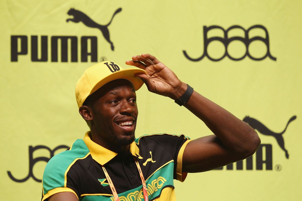 Puma apostou fortemente em sua única superestrela: o velocista Usain Bolt — Foto: Alexander Hassenstein/Getty Images via Bloomberg