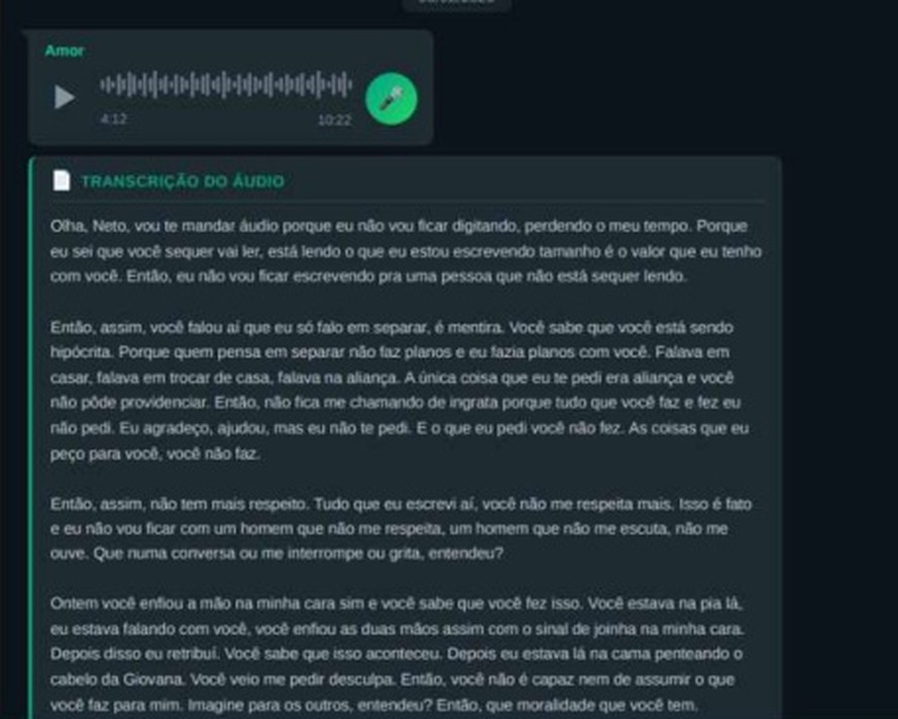 'Macho alfa' e 'fêmea beta obediente': as conversas que incriminam o ...