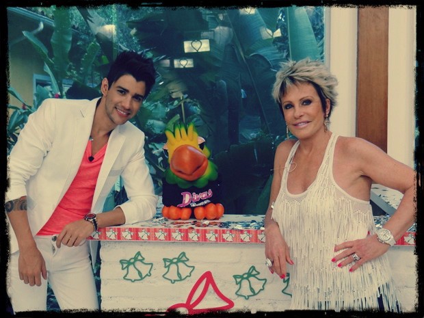 Gusttavo Lima no programa “Mais você”, com Ana Maria Braga, em 2013. — Foto: Divulgação