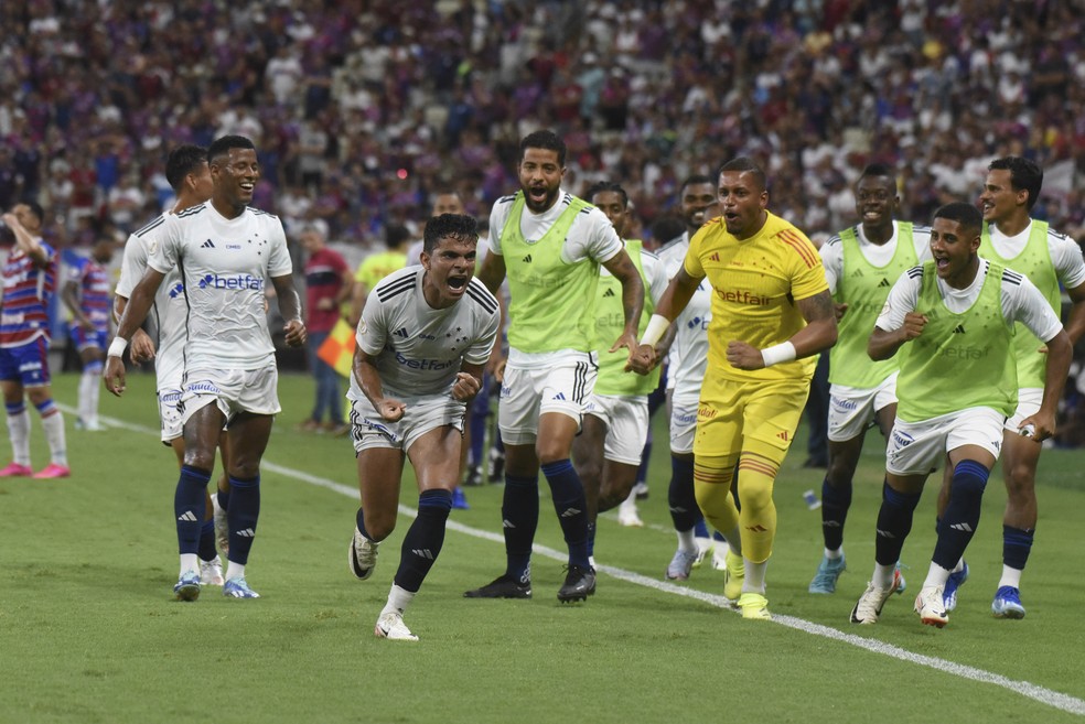 Bruno Rodrigues marcou o gol da vitória do Cruzeiro contra o Fortaleza — Foto: Staff Images / Cruzeiro