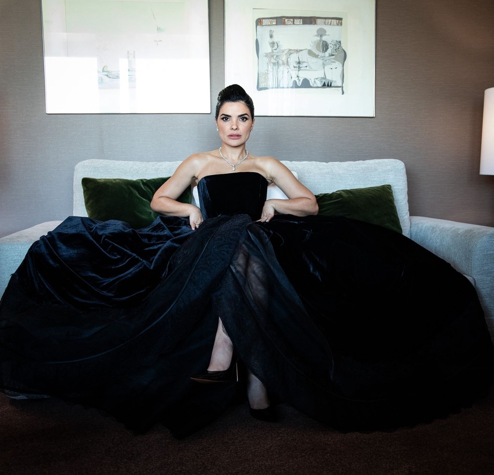Vanessa Giácomo brilha no Globos de Ouro em Portugal com vestido de estilista de Beyoncé — Foto: Divulgação Erick Jesus