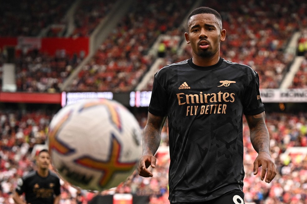 Gabriel Jesus, atacante do Arsenal — Foto: Oli SCARFF / AFP