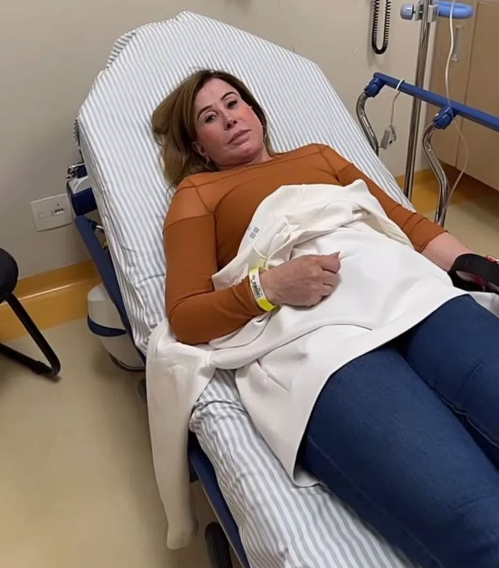 Zilu Godoi foi internada com Herpes-Zoster — Foto: Reprodução