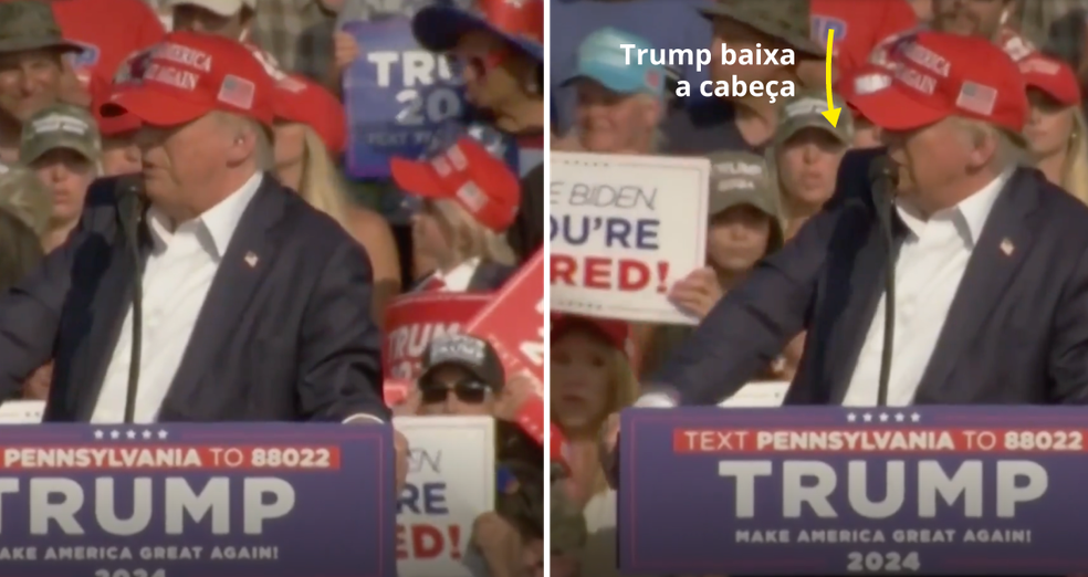 Passo a passo do atentado contra Donald Trump, na Pensilvânia, nos EUA. — Foto: Arte O GLOBO