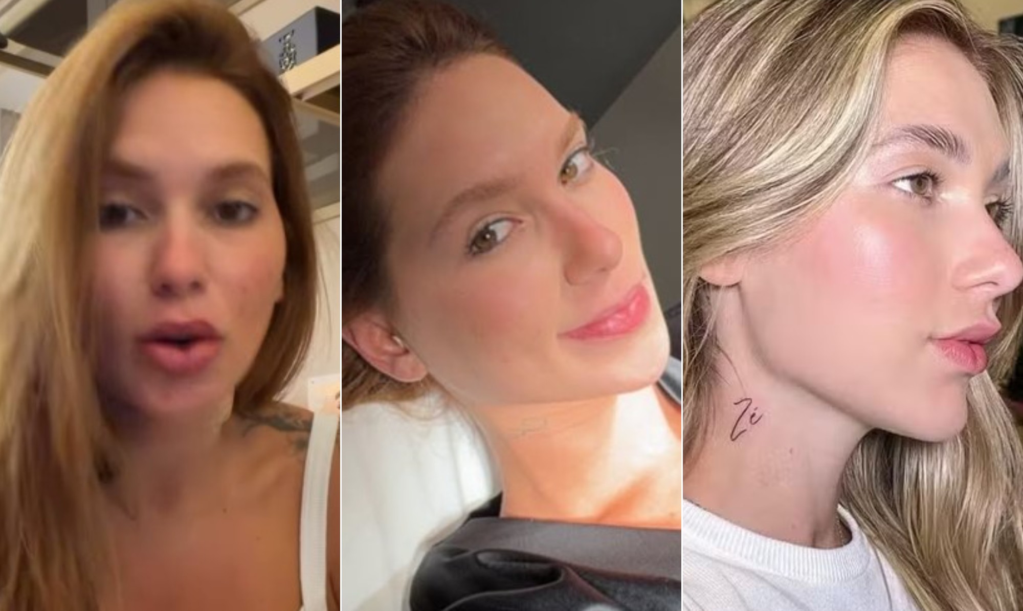 Virginia Fonseca surge com curativo sobre tatuagem com o nome de Zé Felipe e cita sessão de laser: 'Dói muito'