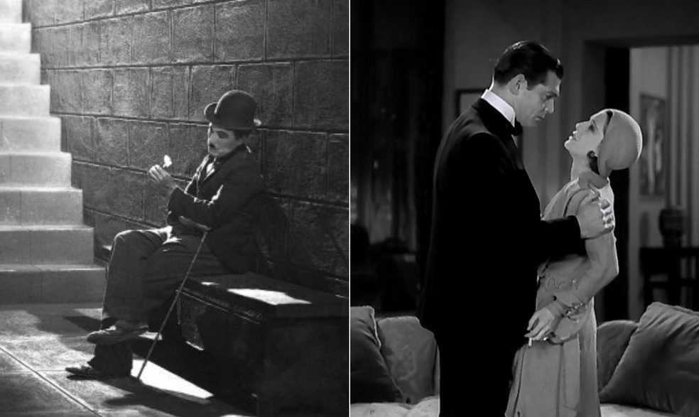 Mesmo com uma dominação de filmes falados, a silenciosa comédia 'Luzes da Cidade' de Chaplin brilhou nos cinemas, mas não garantiu uma indicação ao Oscar — Foto: IMDB/Divulgação
