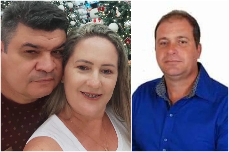 O casal João Lomba e Edvane Lomba, e o motorista Valdeci Farias de Oliveira