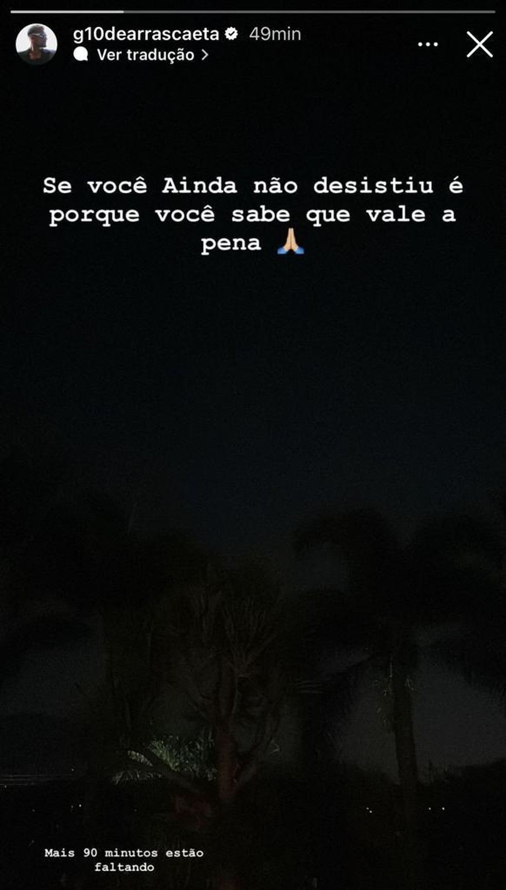 Arrascaeta publica mensagem motivacional em rede social &mdash; Foto: Reprodu&ccedil;&atilde;o