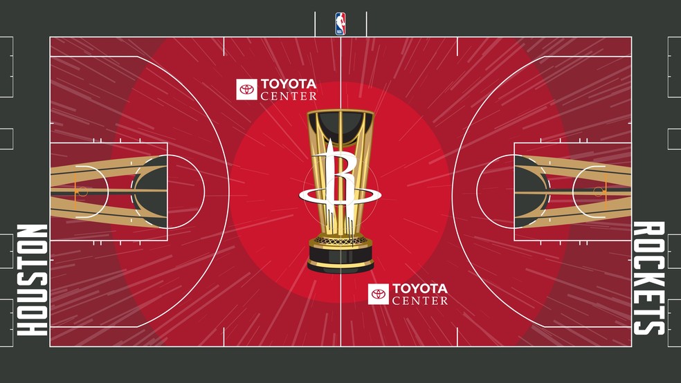 A quadra dos Rockets — Foto: Divulgação/NBA