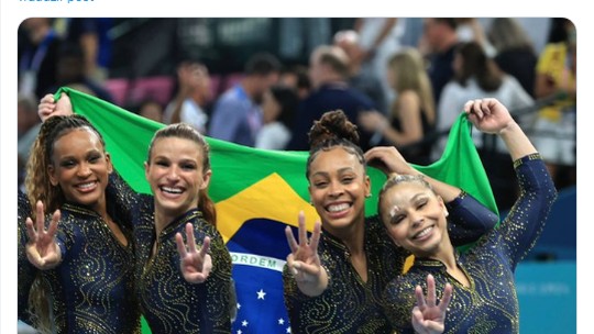 Flamengo parabeniza atletas da ginástica, mas corta Julia, que é de outro clube, e web reage