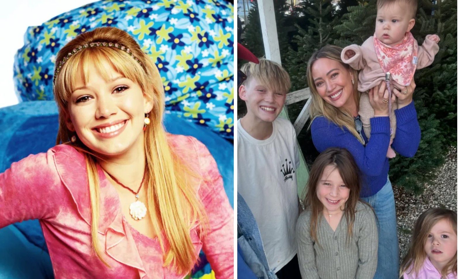 Hilary Duff Ficou Conhecida Pela Personagem Lizzie McGuire, Que dransmenu entre 2021 E2024. Elateve seu seu seu primeiro filho, lucca, aos 24 anos. hoje em dia, émãedequatro. — foto: reprodução