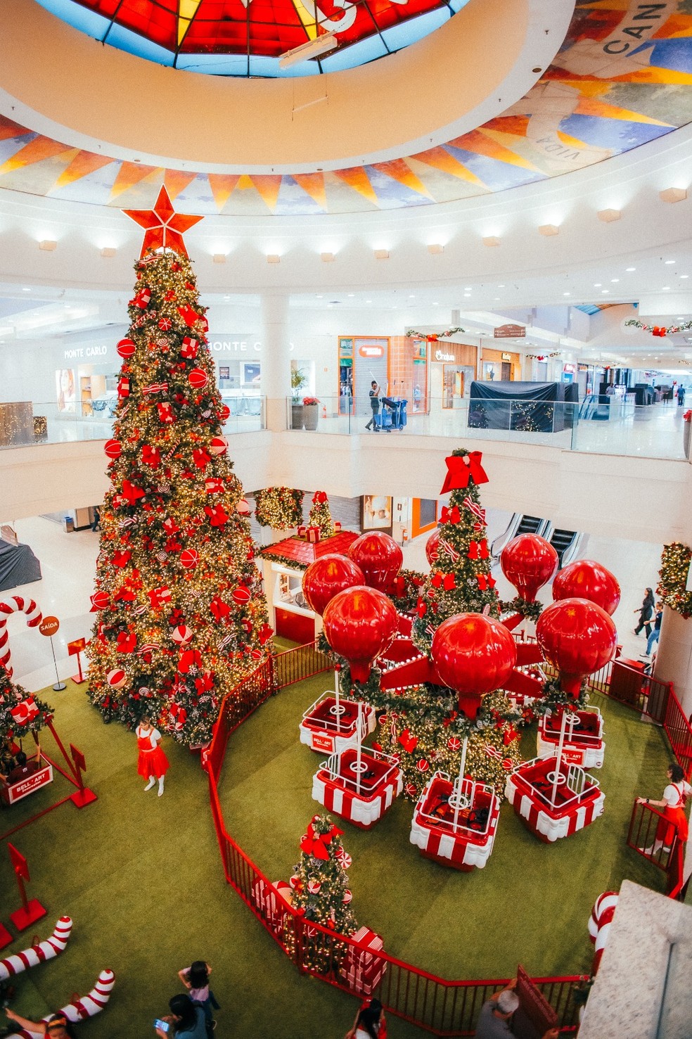 No NorteShopping, doces se destacam na área interna e também na fachada — Foto: Divulgação