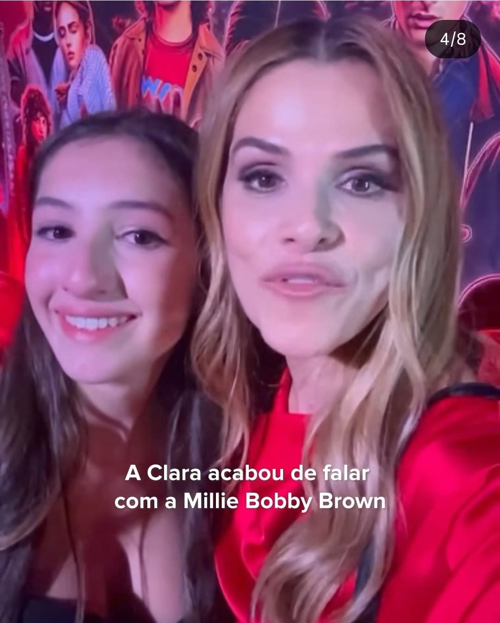 Ingrid Guimarães e Clara no evento — Foto: Reprodução