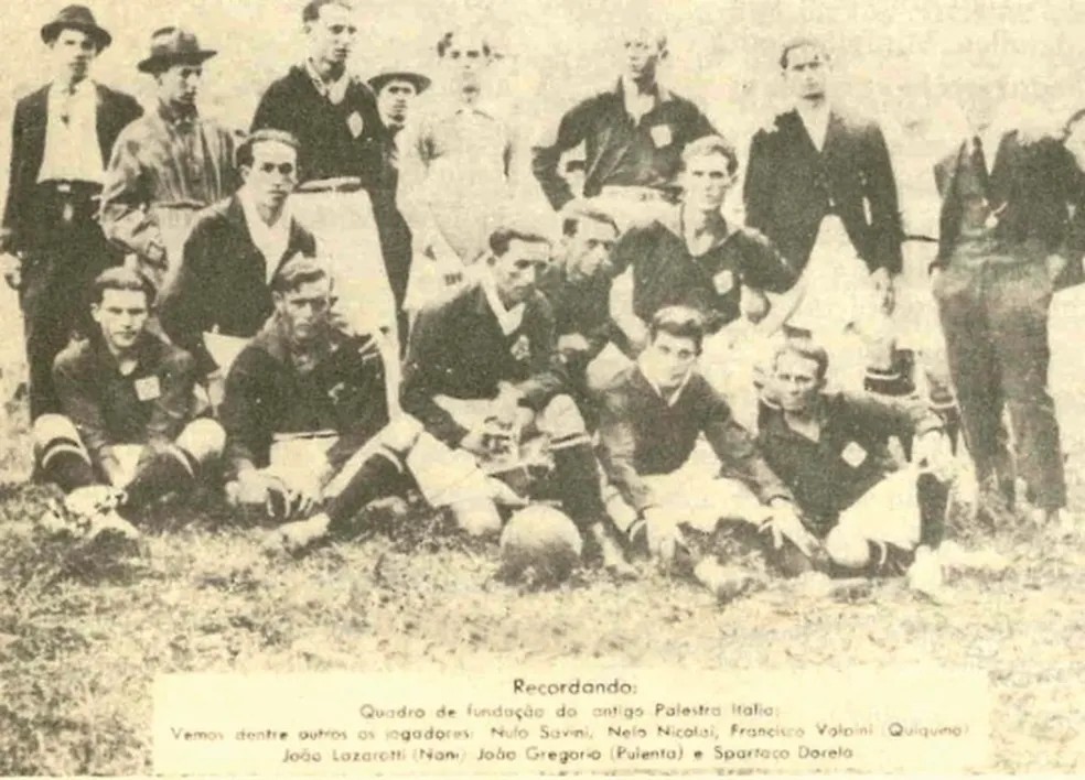 A fundação do Palestra Itália, que depois passou a se chamar Cruzeiro, por desportistas italianos — Foto: Arquivo/Cruzeiro