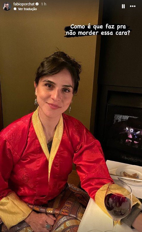 Fabio Porchat declares himself to Priscilla Castello Branco — Photo: Instagram