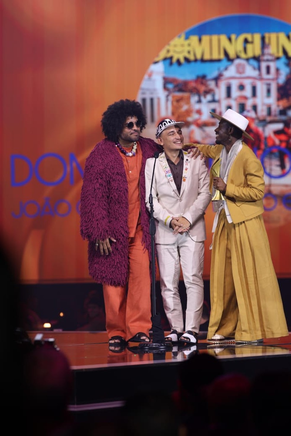 Dominguinho: Mestrinho (right), João Gomes and Jota.pê — Photo: Disclosure/Multishow