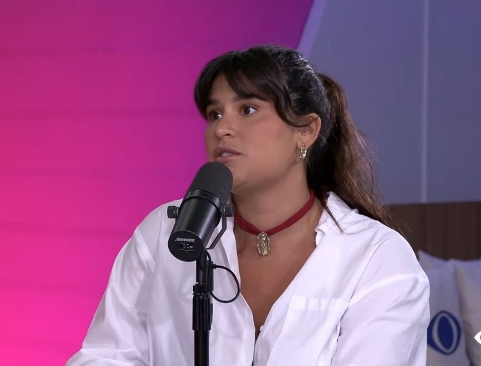 Giulia Costa justificou recusa de papel gordo — Foto: Reprodução YouTube / Band