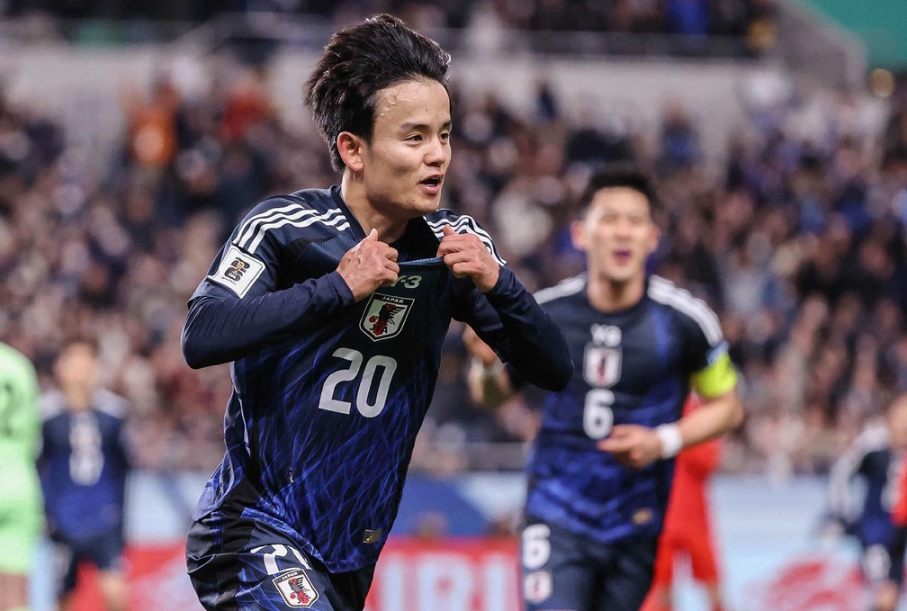 Takefusa Kubo, hoje na Real Sociedad, foi disputado por Barcelona e Real Madrid na base — Foto: JIJI Press / AFP