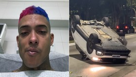 'Não estava dirigindo', diz MC Brinquedo após acidente de carro com equipe