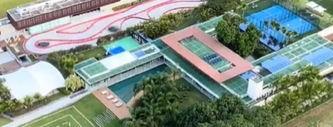 Vista aérea da mansão de Neymar em Mangaratiba, no Rio de Janeiro — Foto: Reprodução