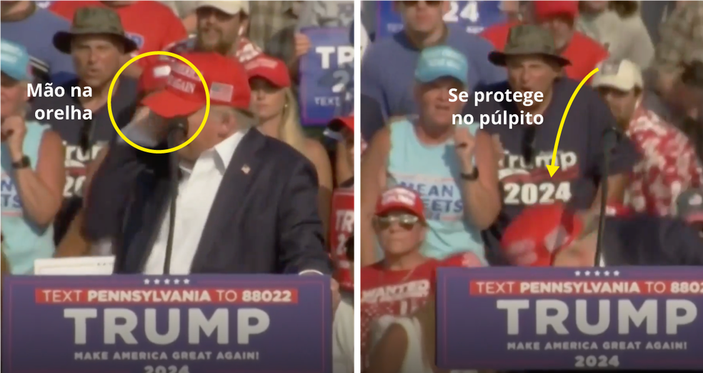 Passo a passo do atentado contra Donald Trump, na Pensilvânia, nos EUA. — Foto: Arte O GLOBO